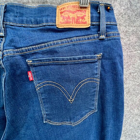 Levis 515 Boot Cut Jeans Womens 12 Blue Medium Wash Mid Rise Stretch Classic - Picture 4 of 16